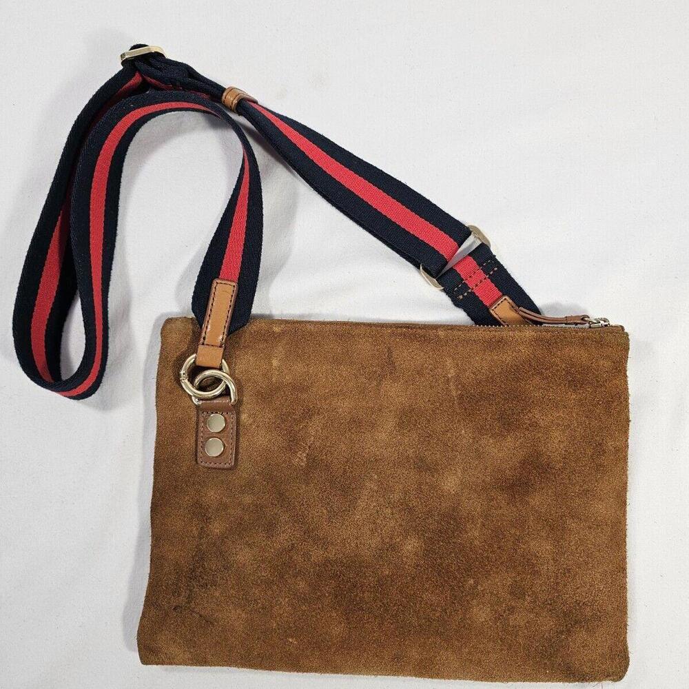 Mark & Graham ESSENTIAL LEATHER ZIPPER CROSSBODY Bag Purse, Chestnut/Camel, NWOT - Picture 1 of 8